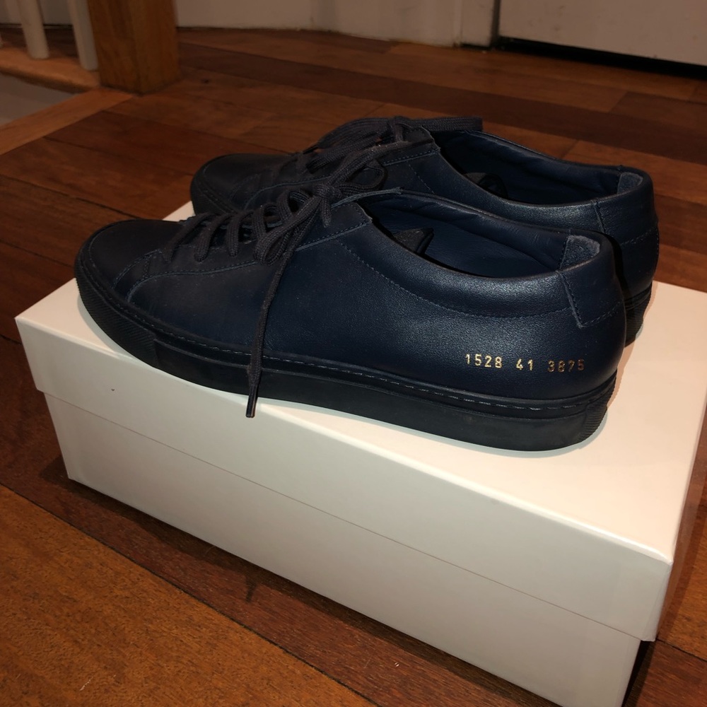 Navy Leather Common Project Sneakers
